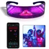 Occhiali luminosi elettronici futuristici a LED Occhiali con visiera Occhiali illuminati per Halloween Festival Party KTV Bar Performance Prop