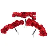 Dekorativa blommor kransar 144 X Artificial Paper Red Rose Flower Wedding Craft Decor