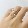 Натуральные жемчужные кольца 14K Gold заполнены барочные костяшки Mujer Boho Bague Femme Handmade минимализм Ювелирные изделия для женщин