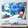 Tapestries Kerstdecor Tapestry Tapestry Red Xmas Balls Jaar luxe thuiskamer achtergrond muur hangende chique muurschildering deken