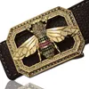 Luxury Brand Belts for Men &Women Unisex Fashion Shiny Bee Design Buckle High Quality Waist Shaper Leather Belts 220125