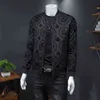 Crown Vintage Jacket Men Spring S Koreanska Slim Club Outfit Bomber Black Print Jaqueta Masculina 211214