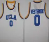男性UCLAブリュンカレッジバスケットボールジャージラッセルウエストブルックロンゾボールザックラビンレジギーミラービルウォルトンケビンラブステッチブルーホワイトイエロー