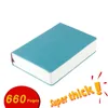 Super thick 660 pages Notebook blank 80 GSM Diary Planner office for School supplies Stationery bullet Sketchbook journal 210611