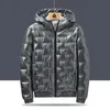 Hiver Hommes Parkas À Capuche Coupe-Vent Mode Manteaux Thermiques Hommes Épais Chaud Brillant Noir Vestes Marque Outwear Hommes Vêtements 6XL 210910