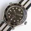 ORF 007 No Time to Die Cal A8806 Relógio automático masculino com moldura de cerâmica Caixa de titânio Mostrador preto Pulseira Nato Super versão Relógios de edição limitada Puretime A1