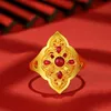 Retro-Stil Frauen Ring 18 Karat Gelbgold gefülltes lingierendes weibliches Schmuck Geschenk