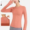 Donna di abbigliamento top per magliette per magliette da pista fusta yoga indossare fitness sports sports rotonda a rete rotonda in rete traspirante in corsa rapida a manica lunga