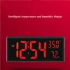36.3*16*4CM Large Digital Wall Clock Alarm Brightness Darkens At Night Humidity Temperature Table Clocks Electronic LED Clocks 211111