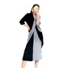 Korobov Koreanische Süße Chic Kleid Frühling Sommer Neue Kleider Vintage Hit Farbe Patchwork Weibliche A-Line Vestidos Femme 210430