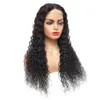 Pelucas con cierre de encaje 4x4, peluca con malla frontal de onda profunda brasileña de densidad 180%, pelucas de cabello humano para mujeres
