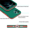 360 Full Protection PC TPU Fodral för iPhone 13 12 11 Pro Max Mini X XR XS 7 8 Plus Candy Color Contrast Design Shockside Fashion Cover Case