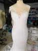 2021 Arabic Aso Ebi Mermaid Bridal Gowns Luxurious Pearls Beaded High Neck Illusion Wedding Dresses Party Gown Lace Appliques Peplum Ruched Vestidos De Novia