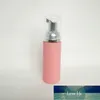 50PS 60 ml rosa plastskumpumpfyllningsbar tom kosmetisk flaska Lashes Cleanser Soap Dispenser Shampoo-flaska med gyllene