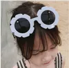 Wholesale Vintage Children Sunglasses Kids Pink black white Shades Round Glasses Baby Fashion Cute Sun Flower Sun Glasses Boy Girl Eyewear