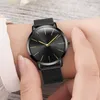 Wristwatches 1 Pair Couple Lovers' Stylish Glass Steel Mesh Belt Quartz Round Watch Buckle Stainless Wristwatch Casual Women