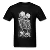 Aşıklar Tatlı Öpücük Kafatası Tişörtleri Sakat Saf Pamuk Çift İskelet Kafatası T Gömlek Erkekler Paskalya Günü Ölüm Punk Stil T Shirt 210324