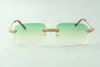 Designer-Sonnenbrille 3524024 mit Mikropavé-Diamant-Metalldrähten, Beinen, Brille Direct S, Größe 18–140 mm242Q