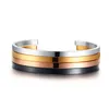 Modyle Stainless Steel Cuff Bracelet Bangle for Women Rose Gold Silver Color Mantra Bracelets Gifts Q0719