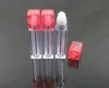 Bouteille d'huile à lèvres transparente rose de 6.5ml, bouteilles vides d'huile essentielle de parfum avec rouleau à bille SN1232