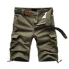 Pantaloncini da uomo estivi da uomo multitasche stile militare pantaloni cargo da uomo casual in cotone lunghezza al ginocchio maschio tattico 44