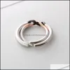 Trouwringen Sieraden Thaya Winding Ontwerp Vinger Ring S925 Sier Zwart en Rose Goud Simple Paar Vergrendelen voor Vrouwen Elegante Y0122 Drop