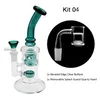 8.5inch Glass Water Bongs Hookahs Dab Rigs Pipes With Terp Slurpers Splash Guard Beveled Edge Quartz Banger Nails Spinning Carb Caps