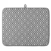 Tapis de séchage de vaisselle de cuisine, pour comptoir, ventouse, vaisselle, tasse, bol, tampon de vidange, contrôle de la matière sèche, napperon de bureau, tapis de rapport