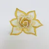 3D Embroidery flower patch Fabric and Sewing Shaped Collar Bust Patches Polyester Patching Accessory for Clothes PATC8741
