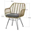 US Stock Modern Kaffestol Bordsuppsättning 3 st Utomhus Möbler Rattan Chair Garden Sets A31