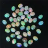 Vacker 0,65 ct naturlig etiopi vit 5x7 opal oval cabochon lös ädelsten h1015