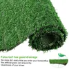 Couronnes de fleurs décoratives, tapis de gazon artificiel vert, faux tapis de pelouse synthétique de paysage de jardin pour l'école