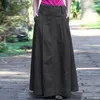 Skirts Summer Women Denim Blue Long Femme Robe Solid Maxi Vestido Jupe Vintage High Waist Party A-lien Skirt Faldas Saia