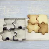 2021 4 pçs / set cookie quebra-cabeça forma aço inoxidável cookie cortador conjunto DIY biscoito molde de biscoito bakeware molde