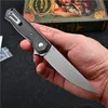 Boker Plus Flipper 나이프 3.4 "M390 새틴 블레이드, 탄소 섬유 야외 사냥 캠핑 생존 나이프 EDC 도구