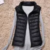 Märke Kvinnor Ärmlös Kvinnors Ultra Light Down Vests Slim Jacket Girl Gilet Plus Lätt Vindtät Varm Waistcoat 211105