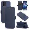 Schuif Camera Lens Protector Portemonnee Lederen Telefoon Gevallen voor iPhone 12 Mini 11 PRO MAX XR XS 7 8 Plus Samsung S20 S21 Ultra Note 20 A52 A72 ShockRPoof Flip Stand Cover