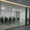 Divisor de la habitación, partición personalizada de vidrio de marco de aluminio EU-100-28H.