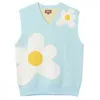 Luxury Golf Flower Le Fleur Tyler The Creator Men Sweater Vests Knit Casual Sweaters Vest Sleeveless High Drake 211120