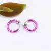Clip on Ear Fake Hoop Body Nose Lip Ring stud earrings Punk Goth Piercing 13mm Mixed Colors No Piercing Cartilage Septum 659 Q2