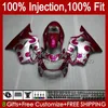 Fairings de molde de injeção para HONDA CBR600F4 CBR 600 F4 FS CC 600F4 99 00 Silver Pink Bodywork 54No.78 CBR600 F4 CBR600FS 1999 2000 600CC 1999-2000 OEM Body Kit 100% Fit