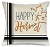 Funda de almohada 18x18 pulgadas Funda de Halloween Almohada de otoño Buffalo Plaid Calabaza Hoja Almohadas Decorativo Throw Farmhouse Acción de gracias Otoño Funda de cojín