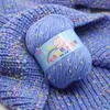 1pc 50g /セットカラフルなドットエコ染めの高品質柔らかいベビーコットン糸編み物のための編まれたかぎ針編みウールの糸の針仕事織り線Y211129