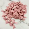 (50 Stück/Packung) 85 x 85 mm, frische rosa Schleife, kleine Größe, Satinband, Schleife, Blumenhandwerk, Dekoration, Handarbeit, DIY, Party-Dekoration