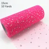 Glitter Sequin Tulle Roll 10 Yards 15cm Organza Laser Crafts Tutu Fabric Wedding Decoration Birthday Party Supplies .