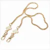 Designer flower chain strap gold metal chain for handbag bag purse parts replacement Accessories Hardware high quality 211213