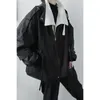 IEFB Men's Color Block Patchwork Trend Jacket With Cotton Black Zipper Oversized Short Windbreaker Loose Clothes 9Y4633 210524