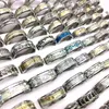 Wholesale 100pcs/Lot Fashion Luminous Stainless Steel Band Rings for Men Women Mix Styles Party Favor Jewelry Glow in the Dark