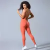 Backless Yoga Set Bodysuit Body Training Fitness Ballet Dancing Long Sleeve Crop Tops Female Suit 210802