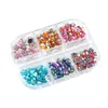 6 Grid/Box Glitter 3D Rhinestones AB Flat Back Shiny Stones Nail Art Decorations Mixed Size Nails Gems Crystal Strass Accessoires